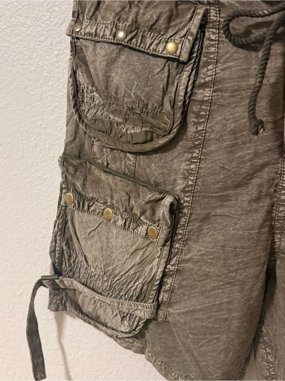 Free People Washed Utility Cargo Shorts Small